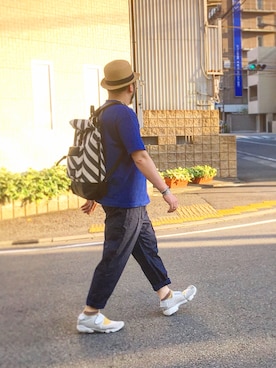 「weac.（ウィークス）のアイテム（パンツ）」を使った、yoheiさん（メンズ・175cm）の春コーディネート