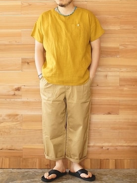 「weac.（ウィークス）のアイテム」を使った、yoheiさん（メンズ・175cm）の夏コーディネート