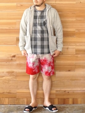 「ワッフル」｜「アイテム（サンダル）」を使った、yoheiさん（メンズ・175cm）の夏コーディネート