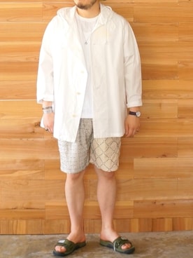 「weac.（ウィークス）のアイテム（ジャケット/アウター）」を使った、yoheiさん（メンズ・175cm）の夏コーディネート