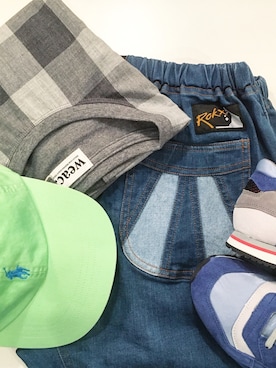 「weac.（ウィークス）のアイテム（トップス）」を使った、yoheiさん（メンズ・175cm）の夏コーディネート