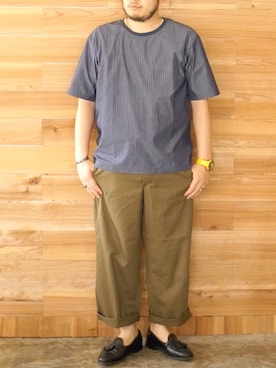 「weac.（ウィークス）のアイテム」を使った、yoheiさん（メンズ・175cm）の夏コーディネート