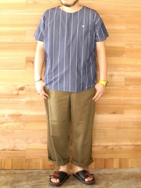 「weac.（ウィークス）のアイテム」を使った、yoheiさん（メンズ・175cm）の夏コーディネート