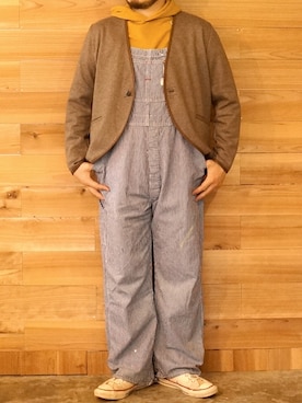 「オールスター」｜「アイテム（サロペット/オーバーオール）」を使った、yoheiさん（メンズ・175cm）の秋コーディネート