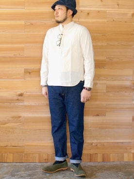 「Portaille(ポルタユ)のアイテム」を使った、yoheiさん(メンズ・175cm)の秋コーディネート