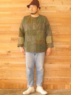 「Nasngwam（ナスングワム）のアイテム」を使った、yoheiさん（メンズ・175cm）の秋コーディネート