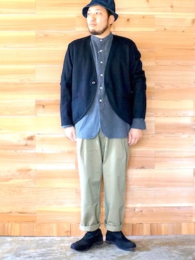 「weac.（ウィークス）のアイテム」を使った、yoheiさん（メンズ・175cm）の秋コーディネート