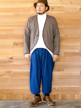 「アイテム（ブーティ）」を使った、yoheiさん（メンズ・175cm）の秋コーディネート