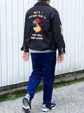 「東洋エンタープライズ（トーヨーエンタープライズ）のアイテム（ブルゾン）」を使った、yoheiさん（メンズ・175cm）の秋コーディネート