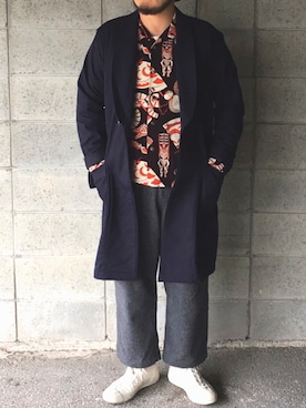 「weac.（ウィークス）のアイテム（その他アウター）」を使った、yoheiさん（メンズ・175cm）の秋コーディネート