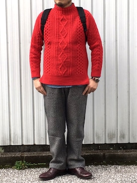 「RIDING HIGH（ライディングハイ）のアイテム」を使った、yoheiさん（メンズ・175cm）の秋コーディネート