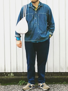 「weac.（ウィークス）のアイテム（パンツ）」を使った、yoheiさん（メンズ・175cm）の秋コーディネート