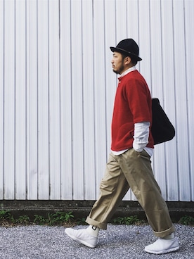 「Jackman（ジャックマン）のアイテム」を使った、yoheiさん（メンズ・175cm）の秋コーディネート