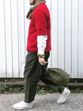 「Jackman（ジャックマン）のアイテム」を使った、yoheiさん（メンズ・175cm）の冬コーディネート