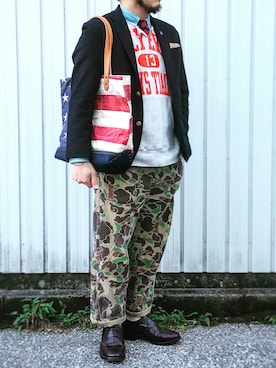 「アイテム（ドレスシューズ、ブラウン系）」を使った、yoheiさん（メンズ・175cm）の冬コーディネート