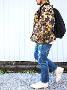 「アイテム（マウンテンパーカー、その他）」を使った、yoheiさん（メンズ・175cm）の冬コーディネート