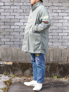 「BRUNABOINNE（ブルーナボイン）のアイテム（モッズコート）」を使った、yoheiさん（メンズ・175cm）の冬コーディネート