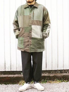 「アイテム（ミリタリージャケット）」を使った、yoheiさん（メンズ・175cm）の春コーディネート