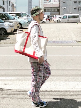 「THE NORTH FACE（ザノースフェイス）のアイテム（ハット）」を使った、yoheiさん（メンズ・175cm）の春コーディネート