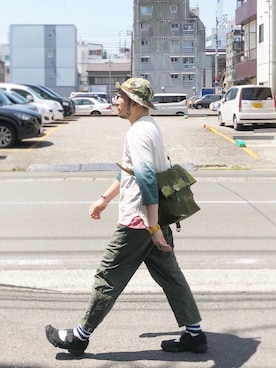 「YOUSED（ユーズド）のアイテム」を使った、yoheiさん（メンズ・175cm）の春コーディネート