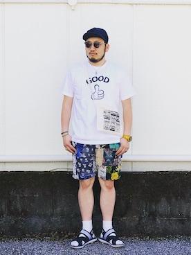 「weac.（ウィークス）のアイテム」を使った、yoheiさん（メンズ・175cm）の夏コーディネート