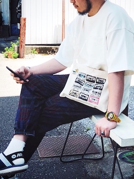 「weac.（ウィークス）のアイテム（パンツ）」を使った、yoheiさん（メンズ・175cm）の夏コーディネート