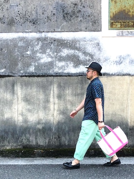 「summer」｜「アイテム（トートバッグ）」を使った、yoheiさん（メンズ・175cm）の夏コーディネート