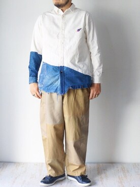 「YOUSED（ユーズド）のアイテム」を使った、yoheiさん（メンズ・175cm）の夏コーディネート