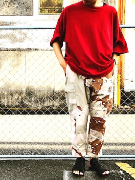 「RUSSELL（ラッセル）のアイテム」を使った、yoheiさん（メンズ・175cm）の夏コーディネート