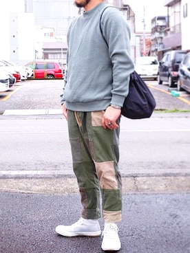 「ワッフル」｜「アイテム（スニーカー）」を使った、yoheiさん（メンズ・175cm）の秋コーディネート