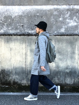 「MIS（エムアイエス）のアイテム（バッグ）」を使った、yoheiさん（メンズ・175cm）の秋コーディネート