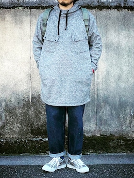 「MIS（エムアイエス）のアイテム（バッグ）」を使った、yoheiさん（メンズ・175cm）の秋コーディネート