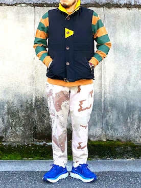 「MADE by sunny side up（サニーサイドアップ）のアイテム」を使った、yoheiさん（メンズ・175cm）の秋コーディネート