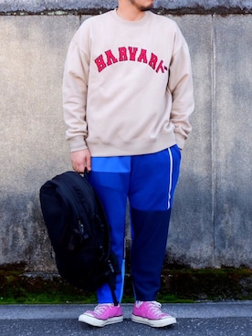 「MIS（エムアイエス）のアイテム（バッグ）」を使った、yoheiさん（メンズ・175cm）の秋コーディネート