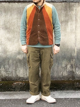 「Jackman（ジャックマン）のアイテム」を使った、yoheiさん（メンズ・175cm）の冬コーディネート