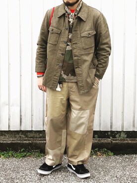 「AlexanderLeeChang（アレキサンダーリーチャン）のアイテム（スニーカー）」を使った、yoheiさん（メンズ・175cm）の冬コーディネート