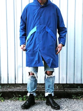 「アイテム（モッズコート）」を使った、yoheiさん（メンズ・175cm）の春コーディネート