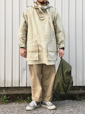 「MIS（エムアイエス）のアイテム（バッグ）」を使った、yoheiさん（メンズ・175cm）の春コーディネート