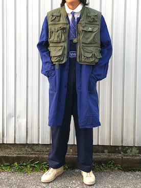 「ショップコート」｜「アイテム（オールインワン・サロペット）」を使った、yoheiさん（メンズ・175cm）の春コーディネート