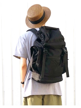 「アイテム（ハット、ブラウン系）」を使った、yoheiさん（メンズ・175cm）の夏コーディネート
