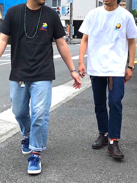 「アイテム（ドレスシューズ、ブラウン系）」を使った、yoheiさん（メンズ・175cm）の夏コーディネート