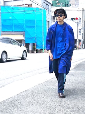 「ワントーンコーデ」｜「アイテム（その他アウター）」を使った、yoheiさん（メンズ・175cm）の夏コーディネート