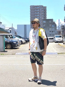 「weac.（ウィークス）のアイテム」を使った、yoheiさん（メンズ・175cm）の夏コーディネート