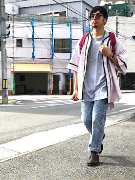 「Portaille(ポルタユ)のアイテム」を使った、yoheiさん(メンズ・175cm)の夏コーディネート