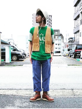 「working style」｜「アイテム（ブーツ）」を使った、yoheiさん（メンズ・175cm）の夏コーディネート