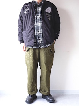 「TIGRE BROCANTE（ティグルブロカンテ）のアイテム（ブルゾン）」を使った、yoheiさん（メンズ・175cm）の秋コーディネート