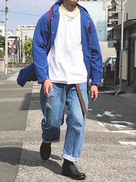 「Portaille(ポルタユ)のアイテム」を使った、yoheiさん(メンズ・175cm)の春コーディネート