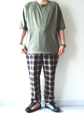 「weac.（ウィークス）のアイテム」を使った、yoheiさん（メンズ・175cm）の夏コーディネート