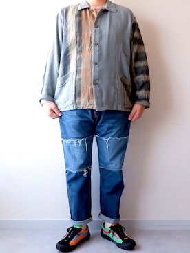 「アイテム（カバーオール）」を使った、yoheiさん（メンズ・175cm）の夏コーディネート