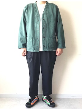 「Jackman（ジャックマン）のアイテム（パンツ）」を使った、yoheiさん（メンズ・175cm）の秋コーディネート